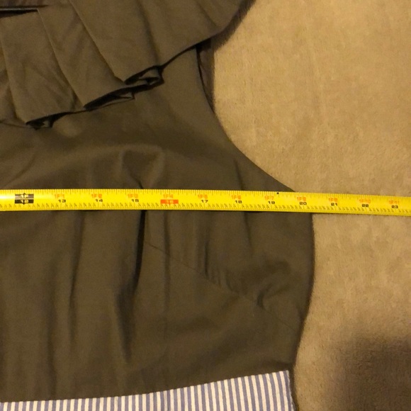 AB STUDIO Dark Grey, Blue & White Stripe Dress - Picture 10 of 11